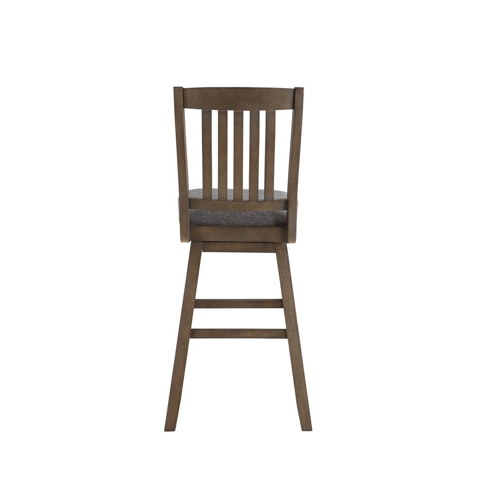 SH Mission 42.5 in. Walnut High Back Wood 29 in. Bar Stool. Picture 3