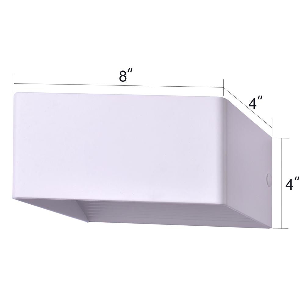 LED White Large 4"L x 8"W x 4"H Wall Lamp 2pcs Pack. Picture 7