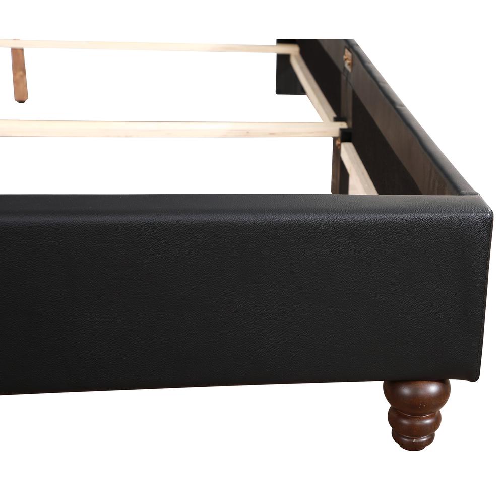 Joy Jewel Black Tufted Full Panel Bed. Picture 6
