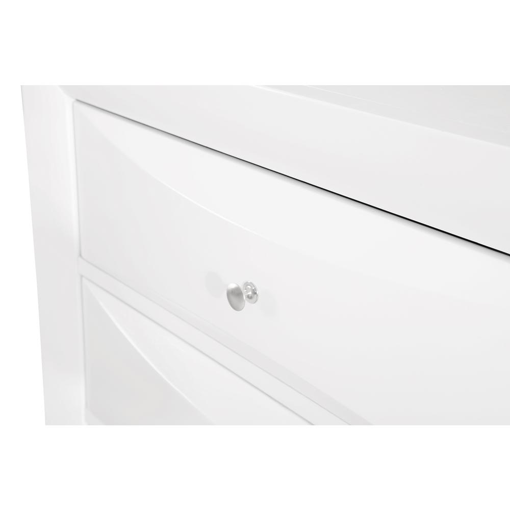 Marilla White 5-Drawer Chest of Drawers (32 in. L X 17 in. W X 48 in. H). Picture 6