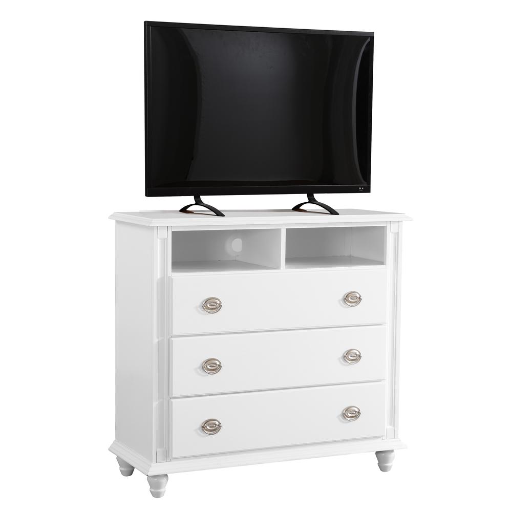 Summit White 3-Drawer Chest of Drawers (44 in. L X 18 in. W X 41 in. H). Picture 2