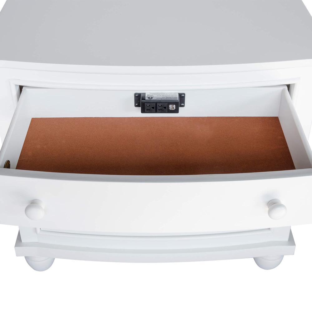 White Shutter Wood 3-Drawer White Nightstand 30 in. H x 33 in. W x 17 in. D. Picture 5