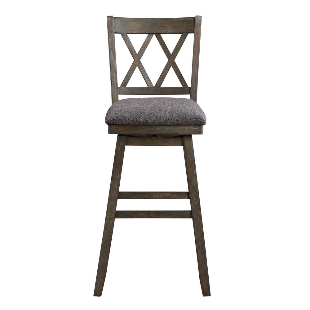 SH XX 42.5 in. Walnut High Back Wood 29 in. Bar Stool. Picture 1