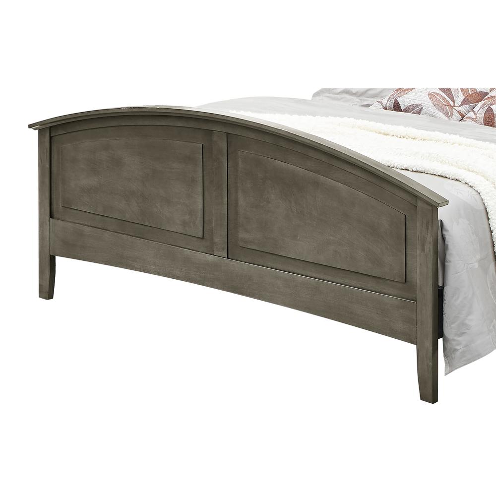 Hammond Gray King Panel Bed with Curved Top Rail. Picture 4
