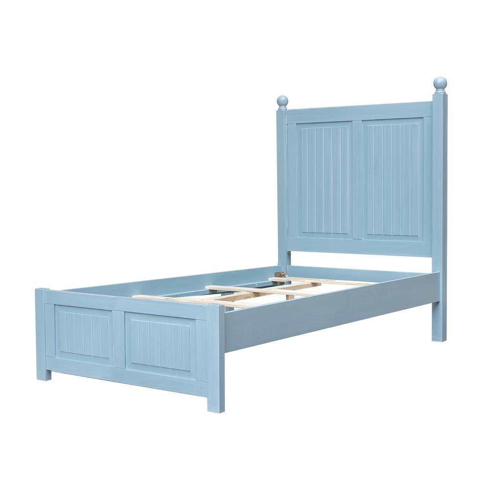 Cool Breeze Beach Blue Twin Panel Bed. Picture 1