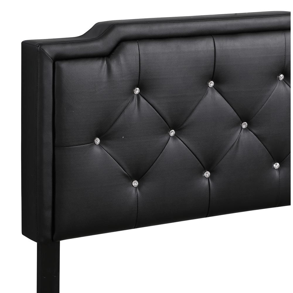 Deb Jewel Black Tufted Twin Panel Bed. Picture 4