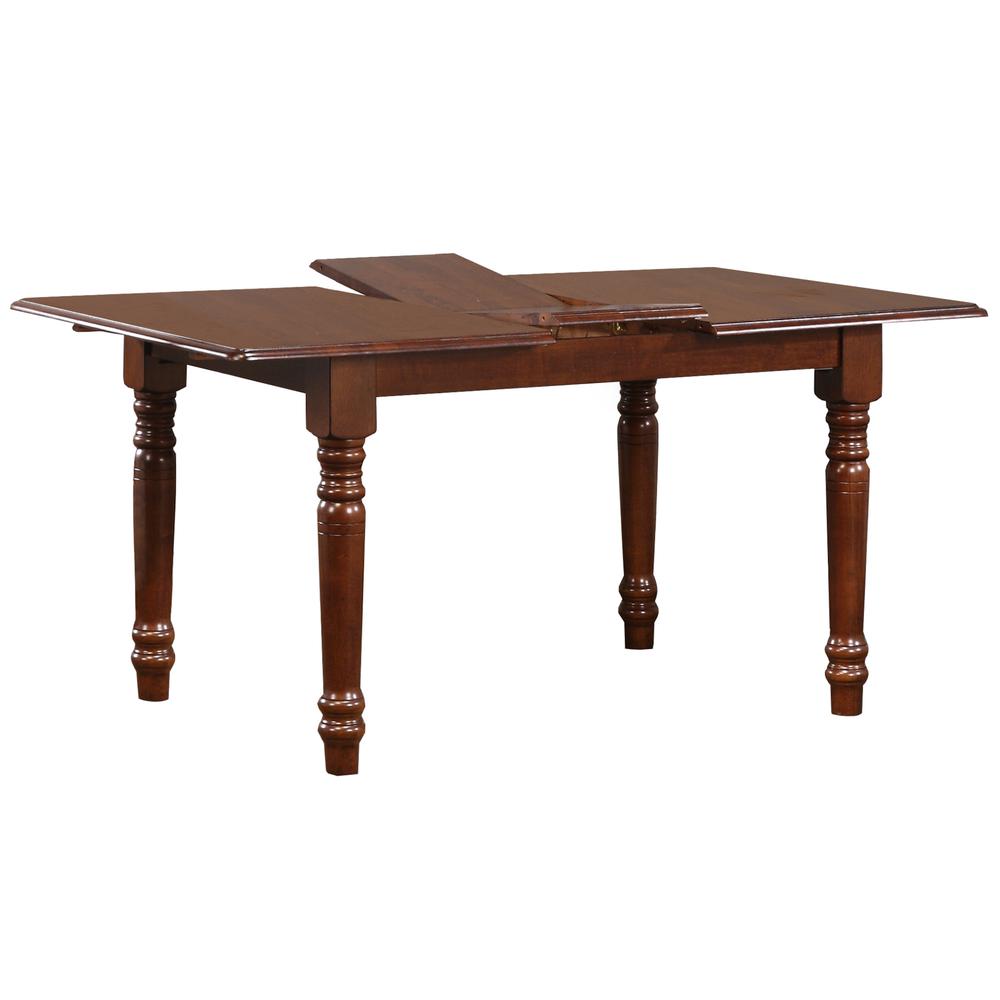 Andrews 48 in. Rectangle Distressed Chestnut Brown Wood Dining Table (Seats 6). Picture 2