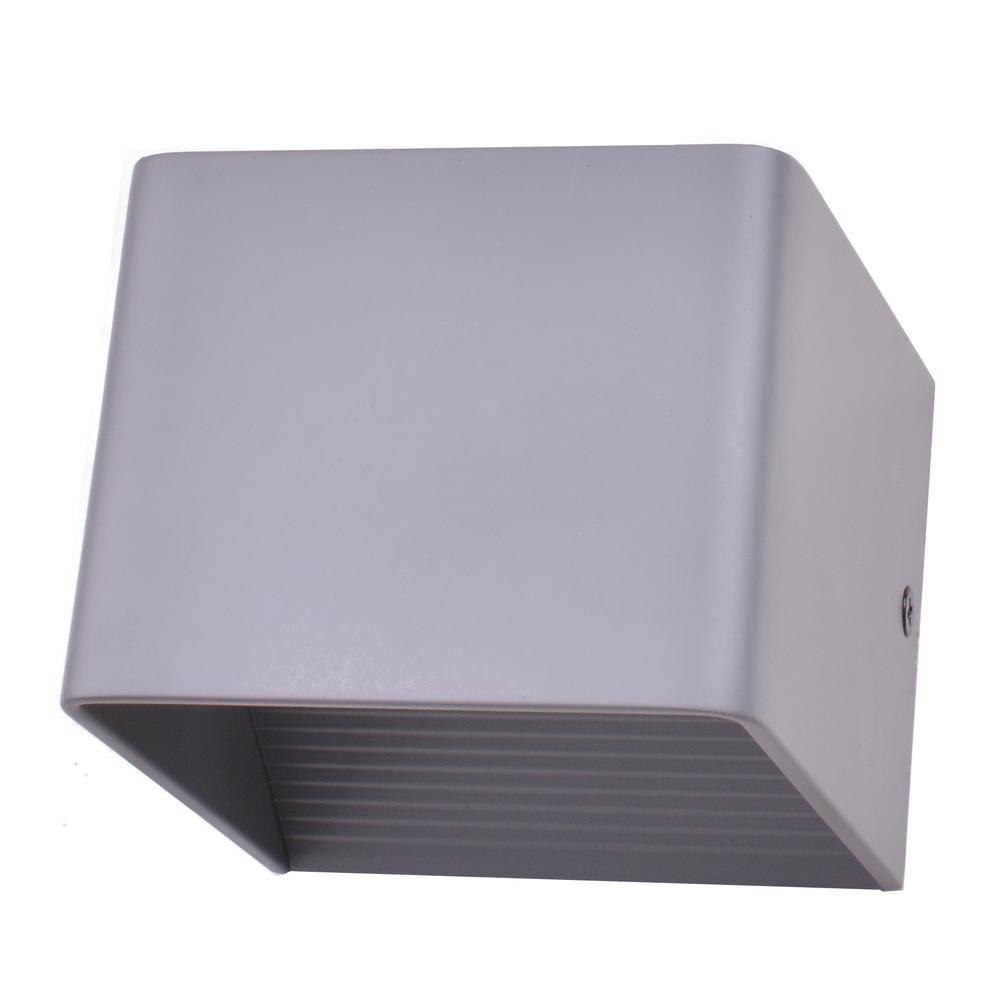4" LED Square Gray Wall Sconce Lamp 2pcs Pack. Picture 2