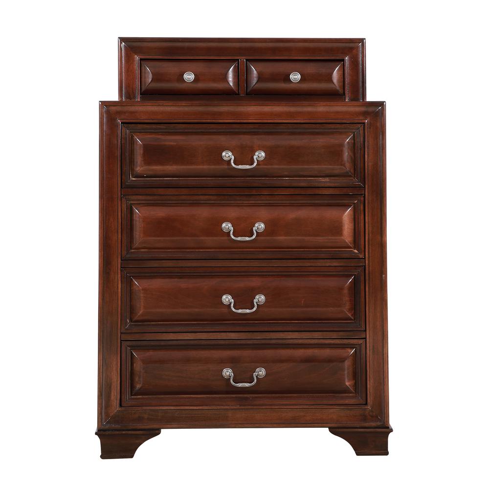 LaVita Cappuccino 7-Drawer Chest of Drawers (36 in. L X 17 in. W X 52 in. H). Picture 1