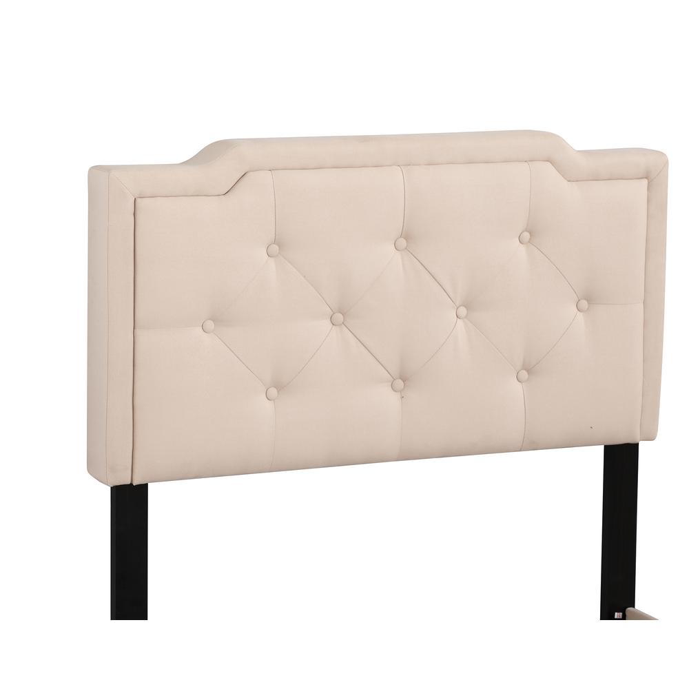 Deb Jewel Beige Tufted Twin Panel Bed. Picture 4