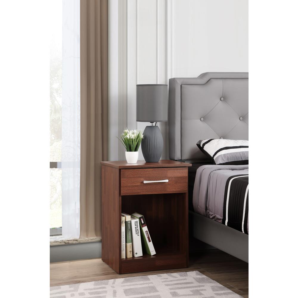 Lindsey 1-Drawer Cherry Nightstand (24 in. H x 16 in. W x 18 in. D). Picture 5