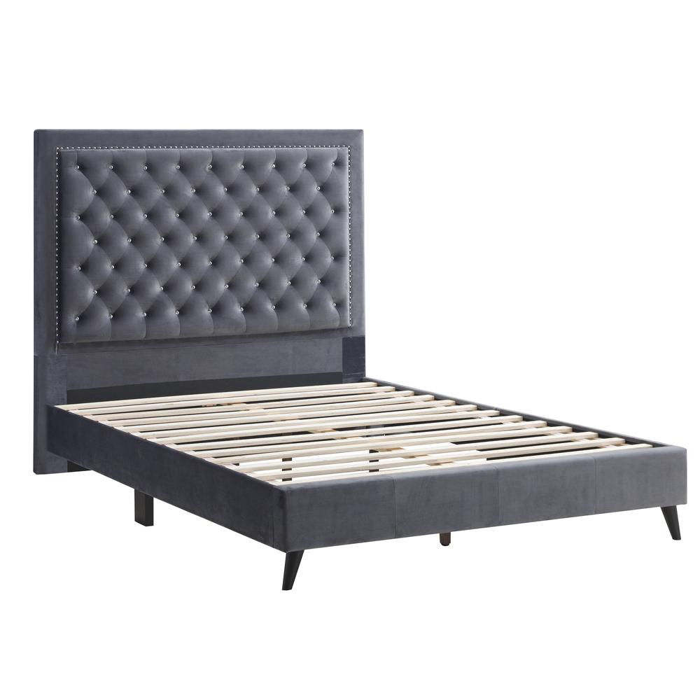 Alba Gray Full Panel Bed. Picture 3