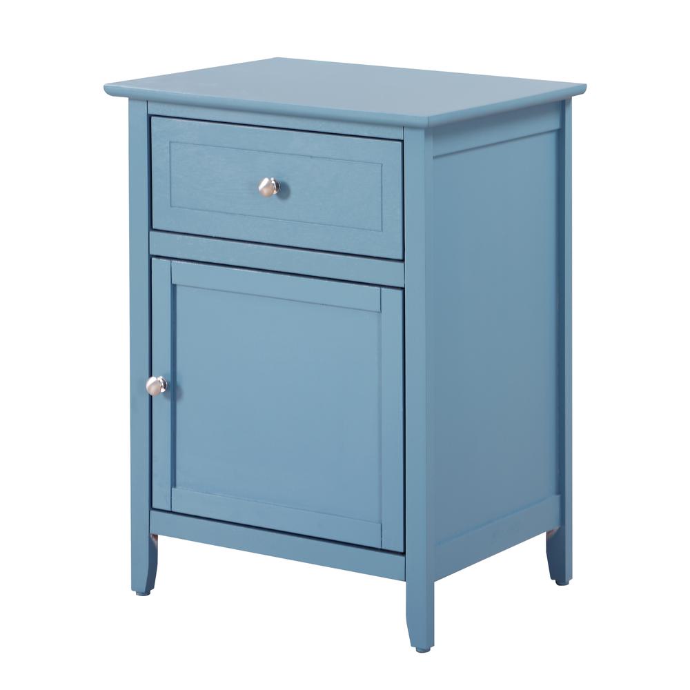 Lzzy 1-Drawer Teal Nightstand (25 in. H x 15 in. W x 19 in. D). Picture 2