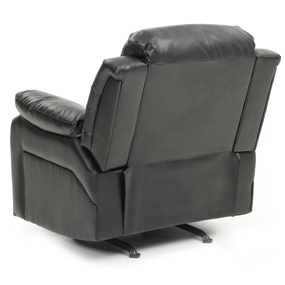 Daria Black Faux Leather Upholstery Reclining Chair. Picture 4