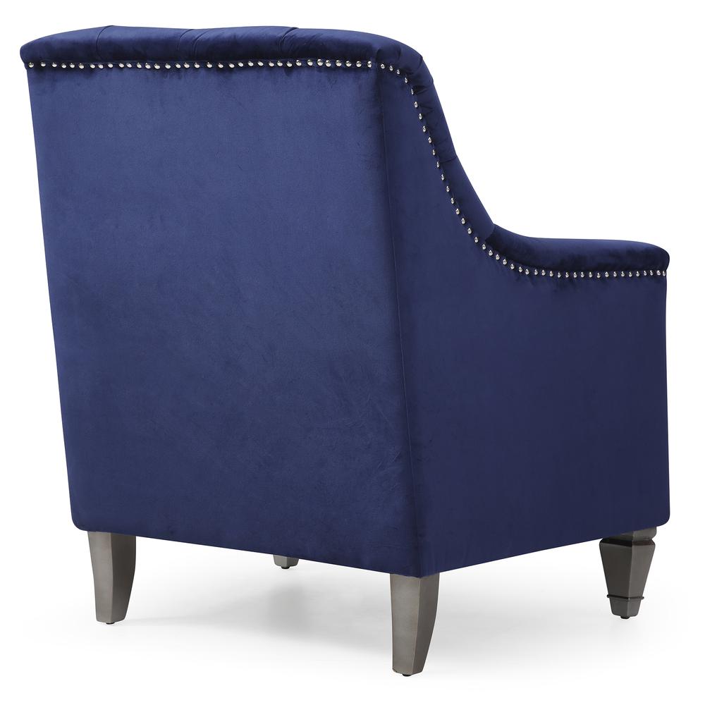 Dania Blue Upholstered Accent Chair. Picture 4