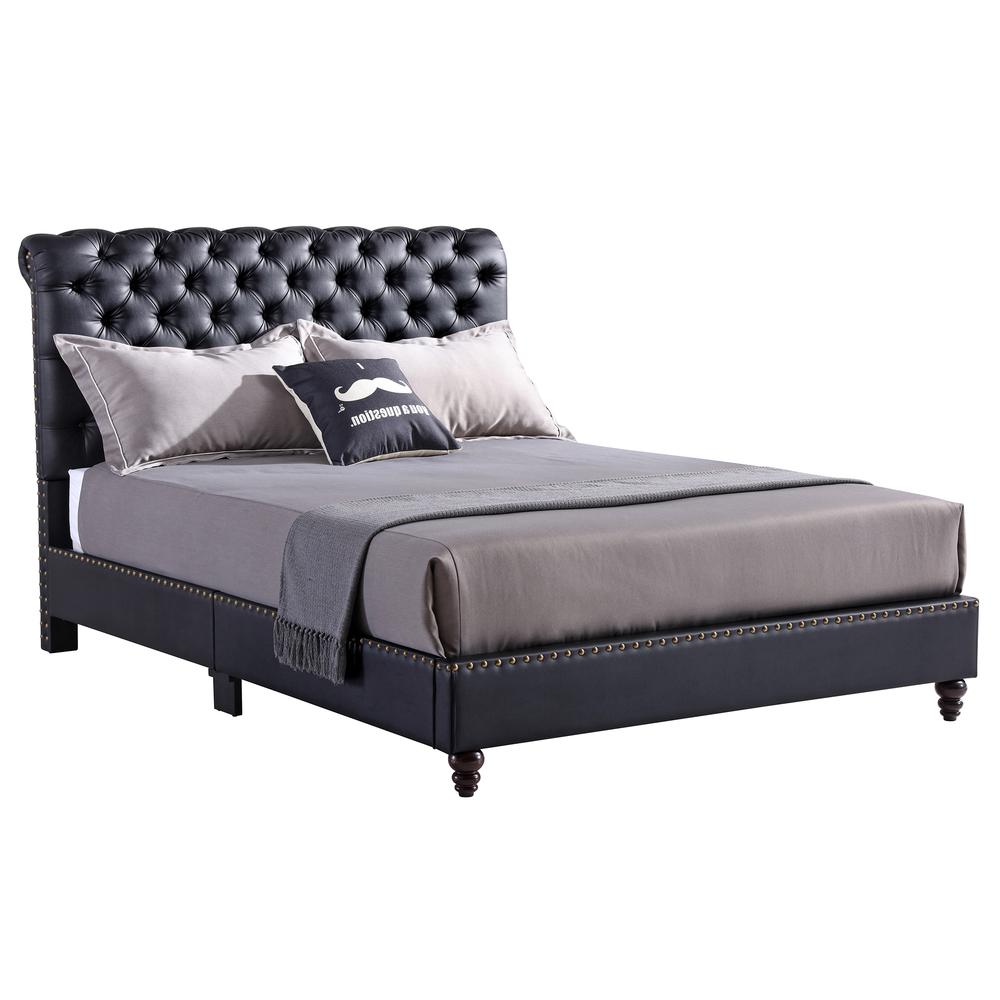 Maxx Black Full Panel Beds. Picture 2