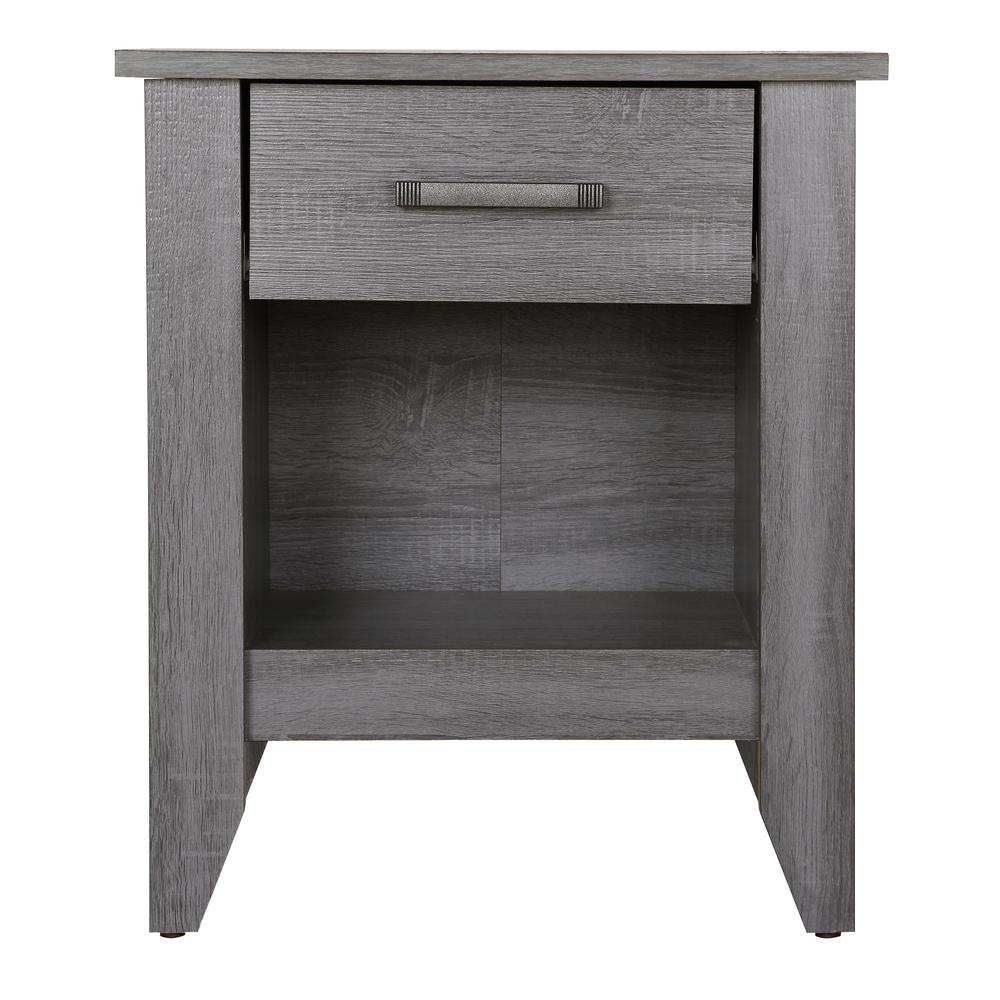 Lennox 1-Drawer Gray Nightstand (24 in. H x 18 in. W x 21 in. D). Picture 1