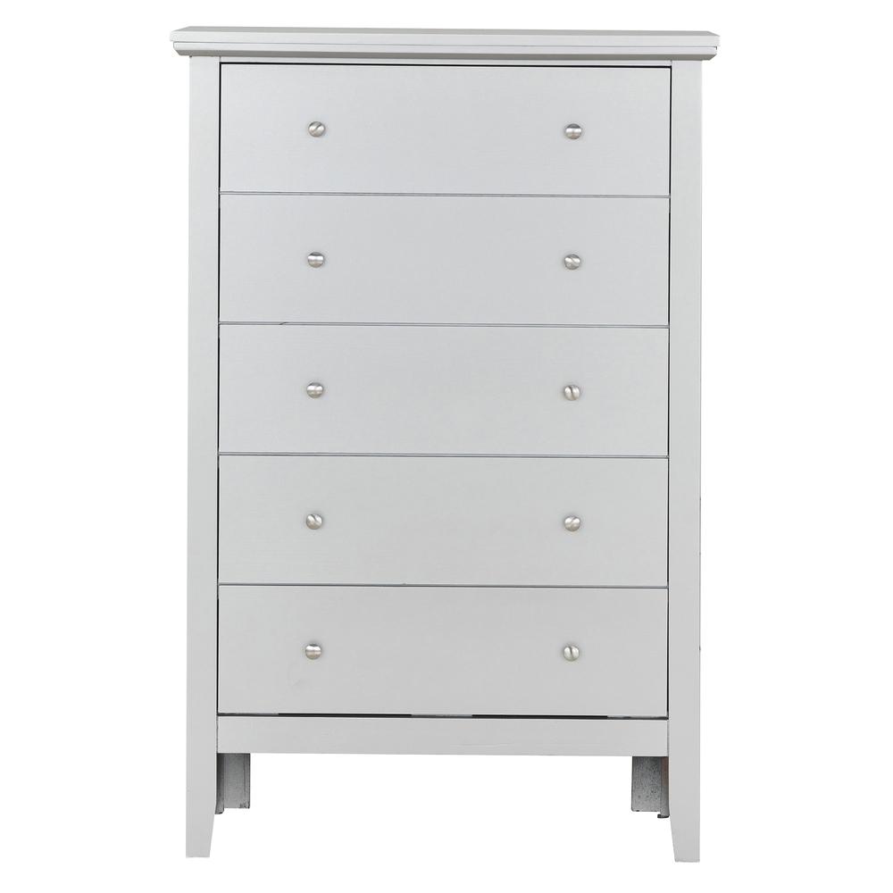 Primo Silver Champagne 5 Drawer Chest of Drawers (32 in L. X 16 in W. X 48 in H.). Picture 2
