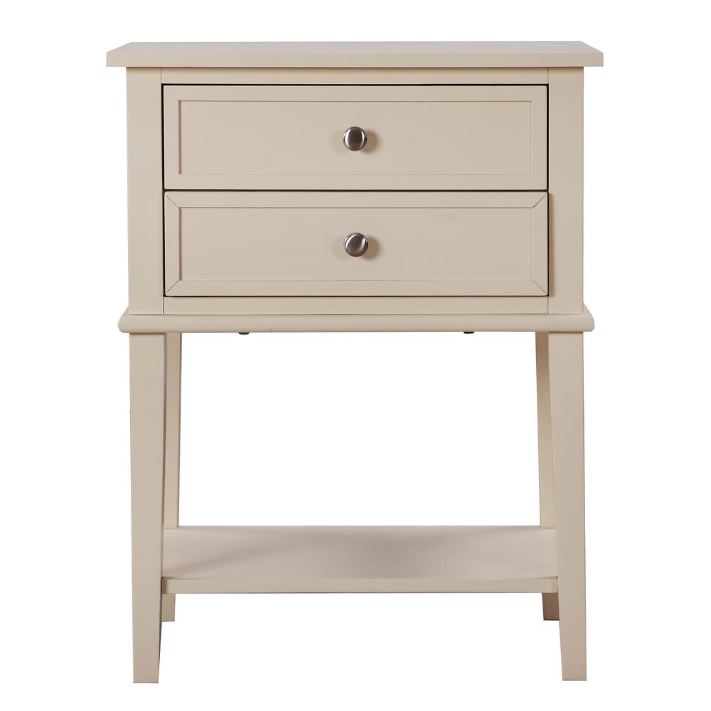 Newton 2-Drawer Beige Nightstand (28 in. H x 16 in. W x 22 in. D). Picture 1