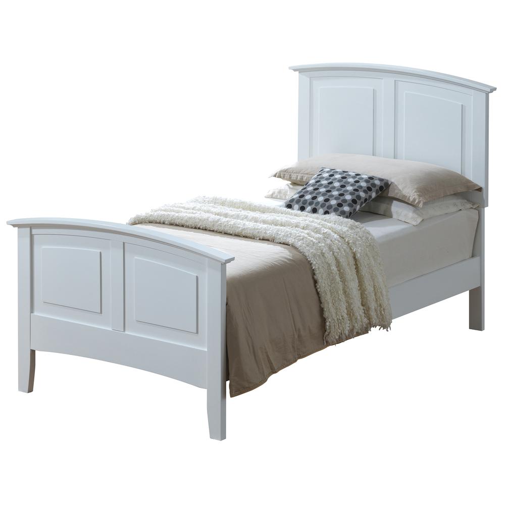 Hammond White Twin Panel Bed. Picture 1