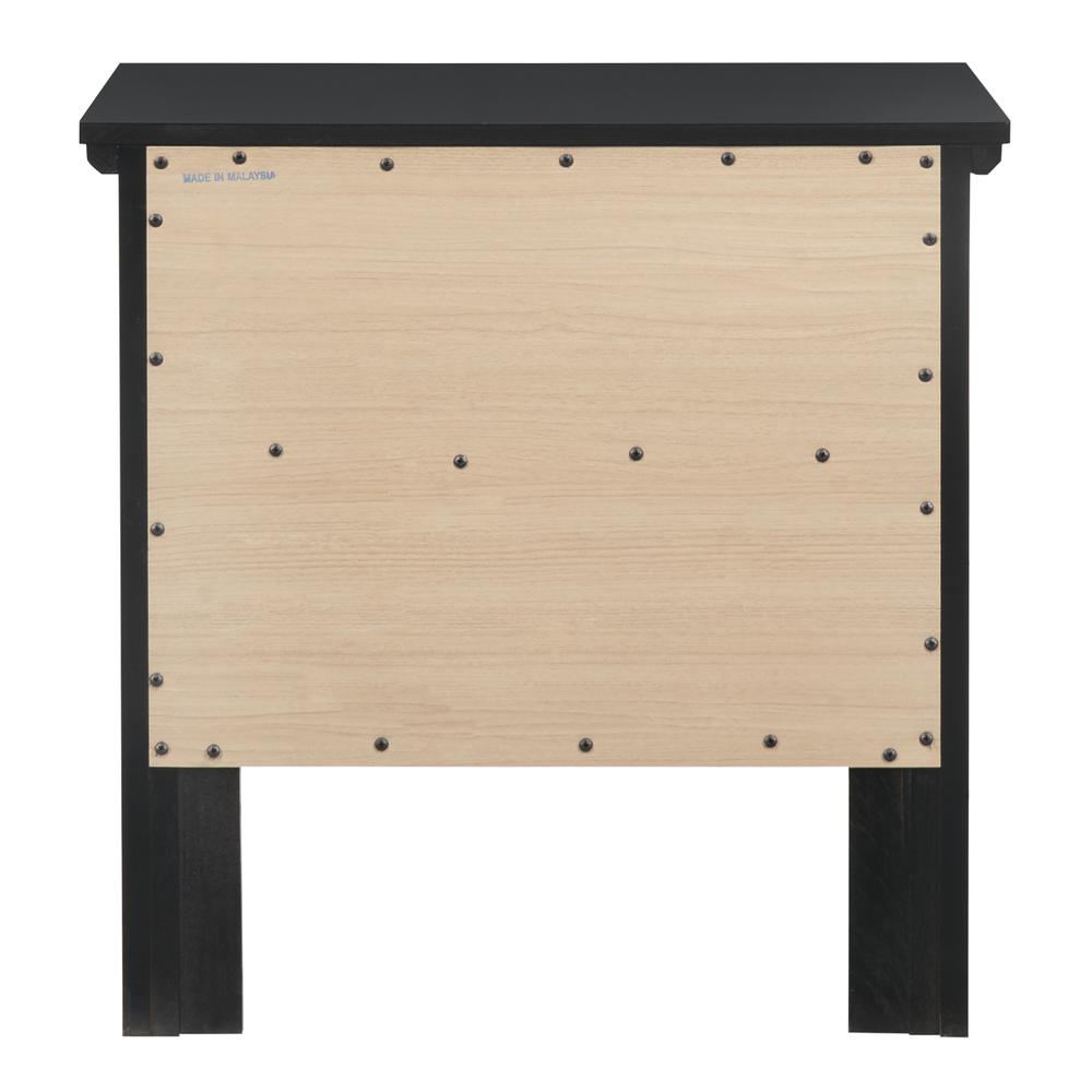 Primo 2-Drawer Black Nightstand (24 in. H x 15.5 in. W x 19 in. D). Picture 4