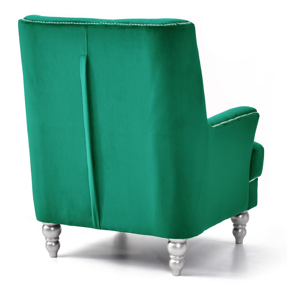 Pamona Green Upholstered Accent Chair. Picture 4
