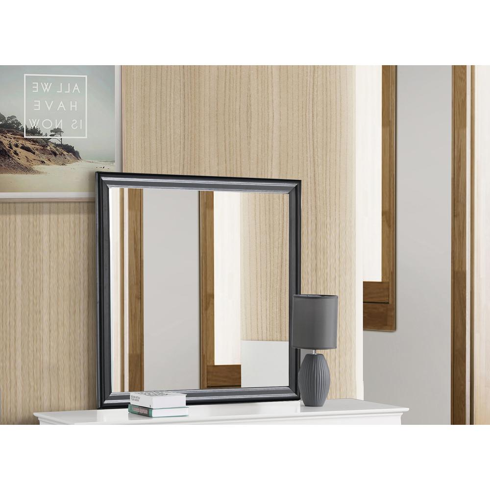38 in. x 38 in. Classic Square Wood Framed Dresser Mirror, PF-G3150-M. Picture 2