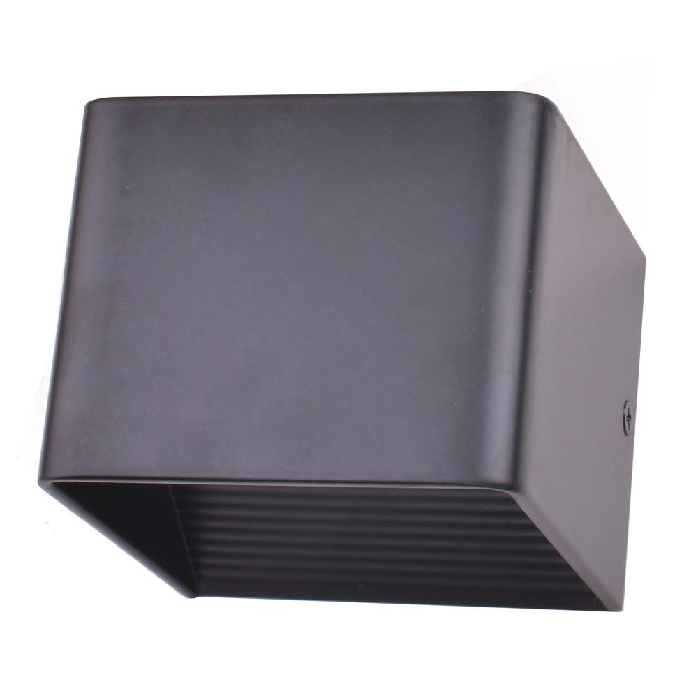 4" LED Square Black Wall Sconce Lamp 2pcs Pack. Picture 4