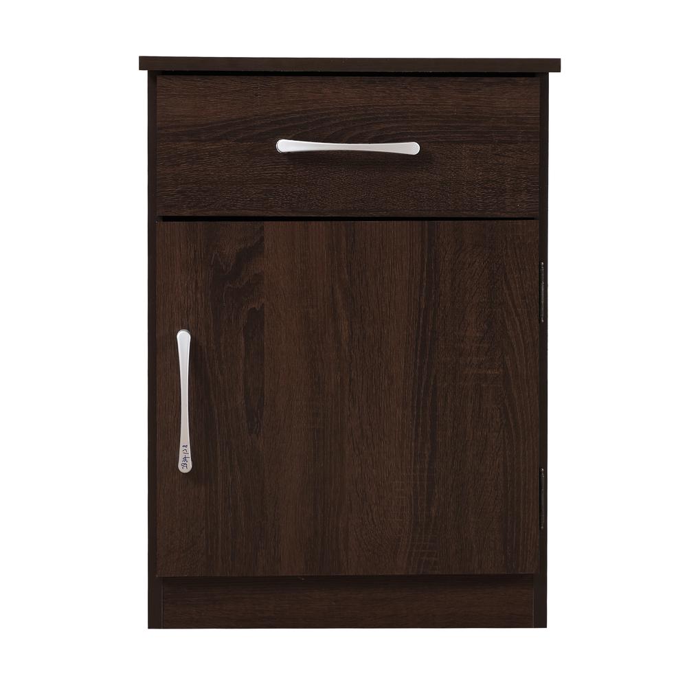 Alston 1-Drawer Wenge Nightstand (24 in. H x 16 in. W x 18 in. D). Picture 1