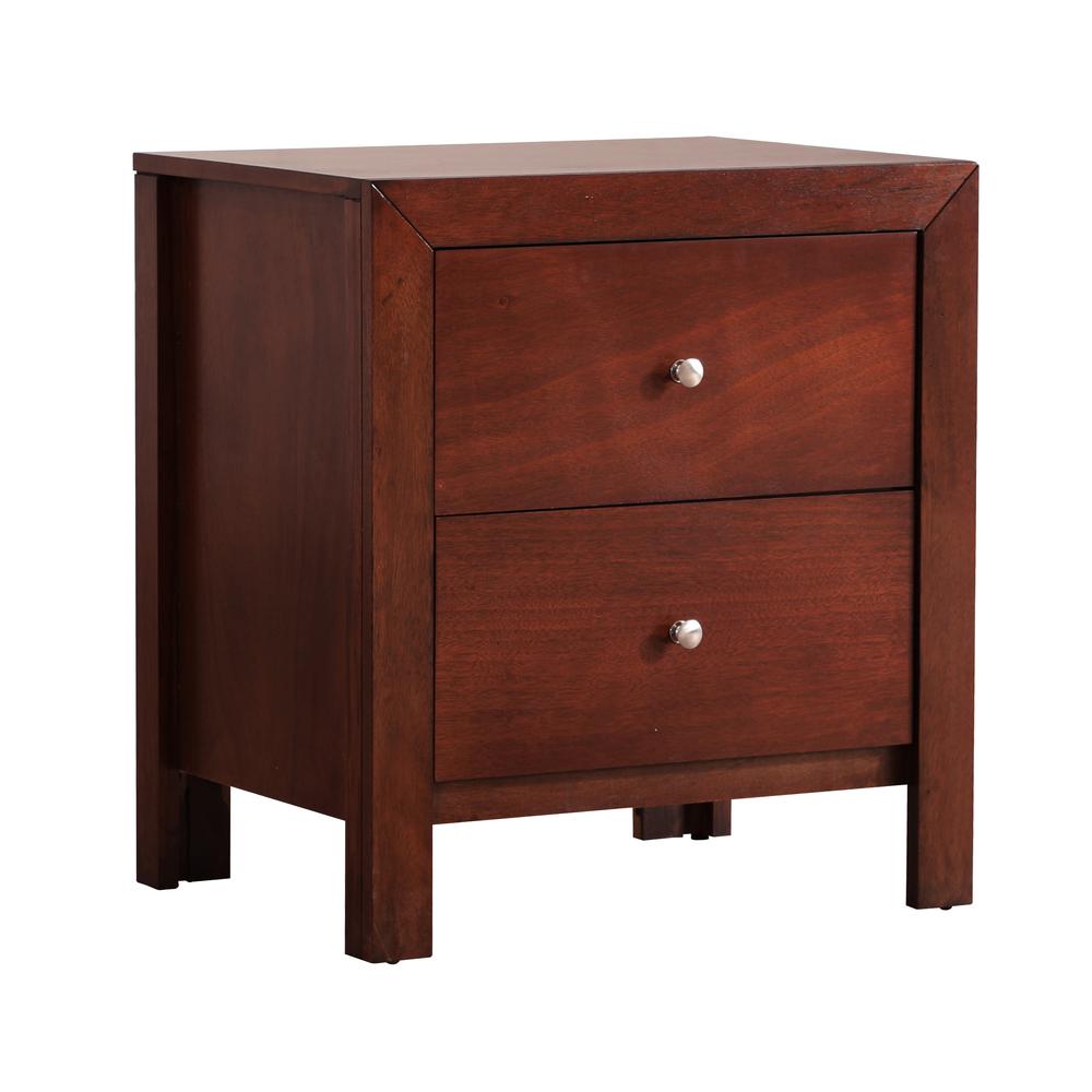 Burlington 2-Drawer Cherry Nightstand (25 in. H x 17 in. W x 22 in. D). Picture 2