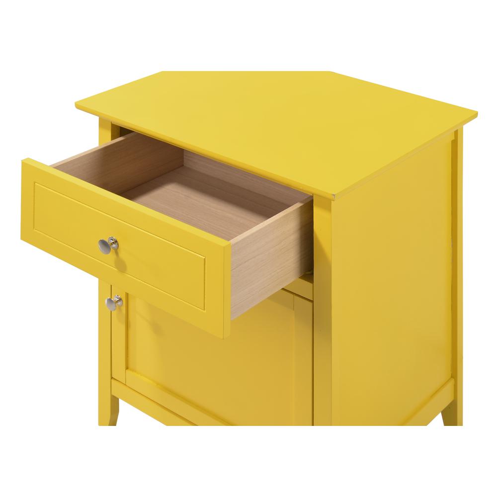 Lzzy 1-Drawer Yellow Nightstand (25 in. H x 15 in. W x 19 in. D). Picture 3