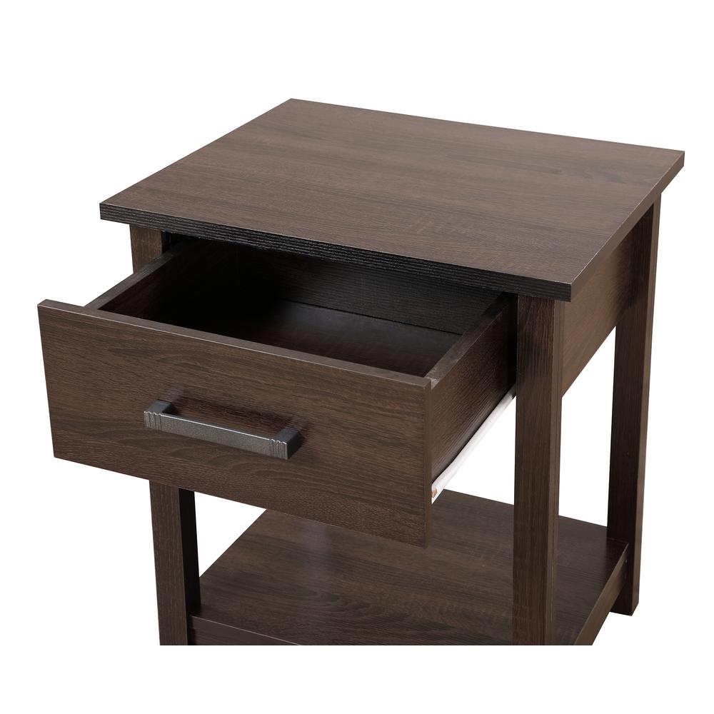 Salem 1-Drawer Wenge Nightstand (24 in. H x 19 in. W x 20 in. D). Picture 1