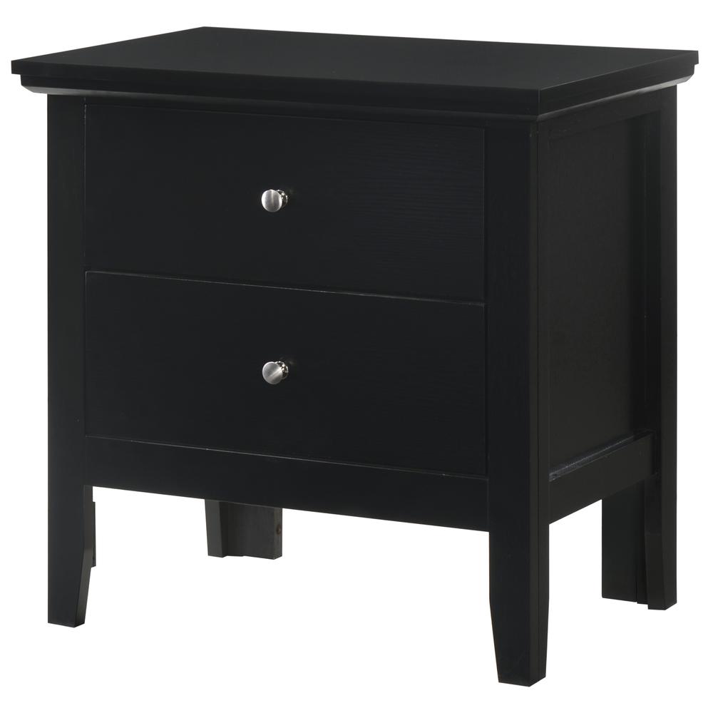 Primo 2-Drawer Black Nightstand (24 in. H x 15.5 in. W x 19 in. D). Picture 2