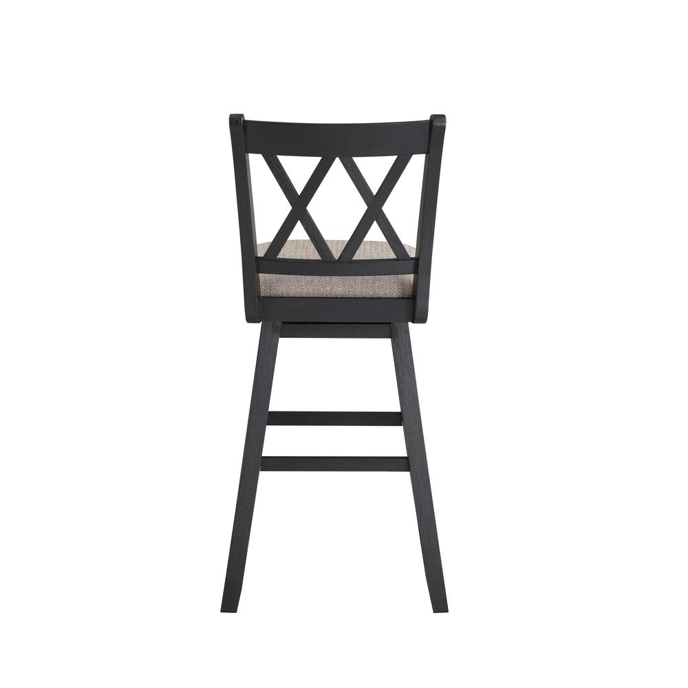 SH XX 42.5 in. Black High Back Wood 29 in. Bar Stool. Picture 3