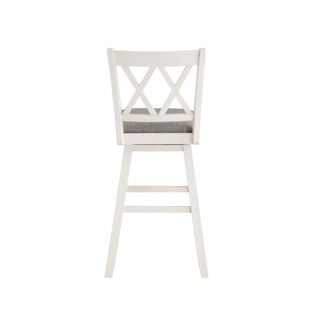 SH XX 42.5 in. White High Back Wood 29 in. Bar Stool. Picture 3