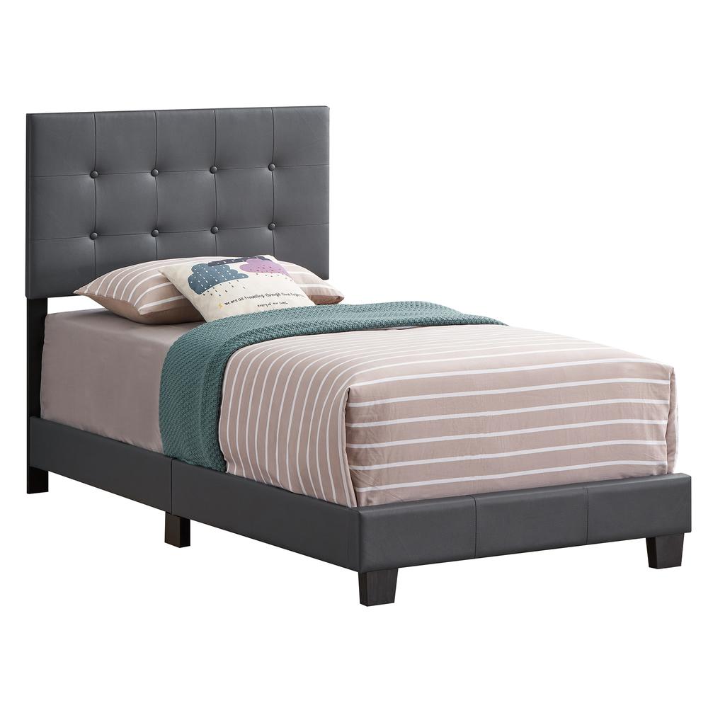Caldwell Dark Grey Twin Panel Bed. Picture 2