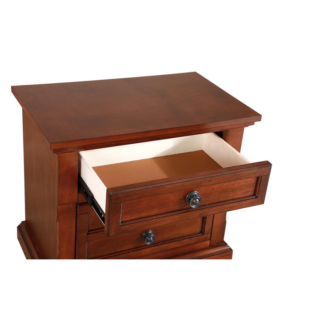 Meade 2-Drawer Cherry Nightstand (28 in. H x 18.5 in. W x 26 in. D). Picture 1