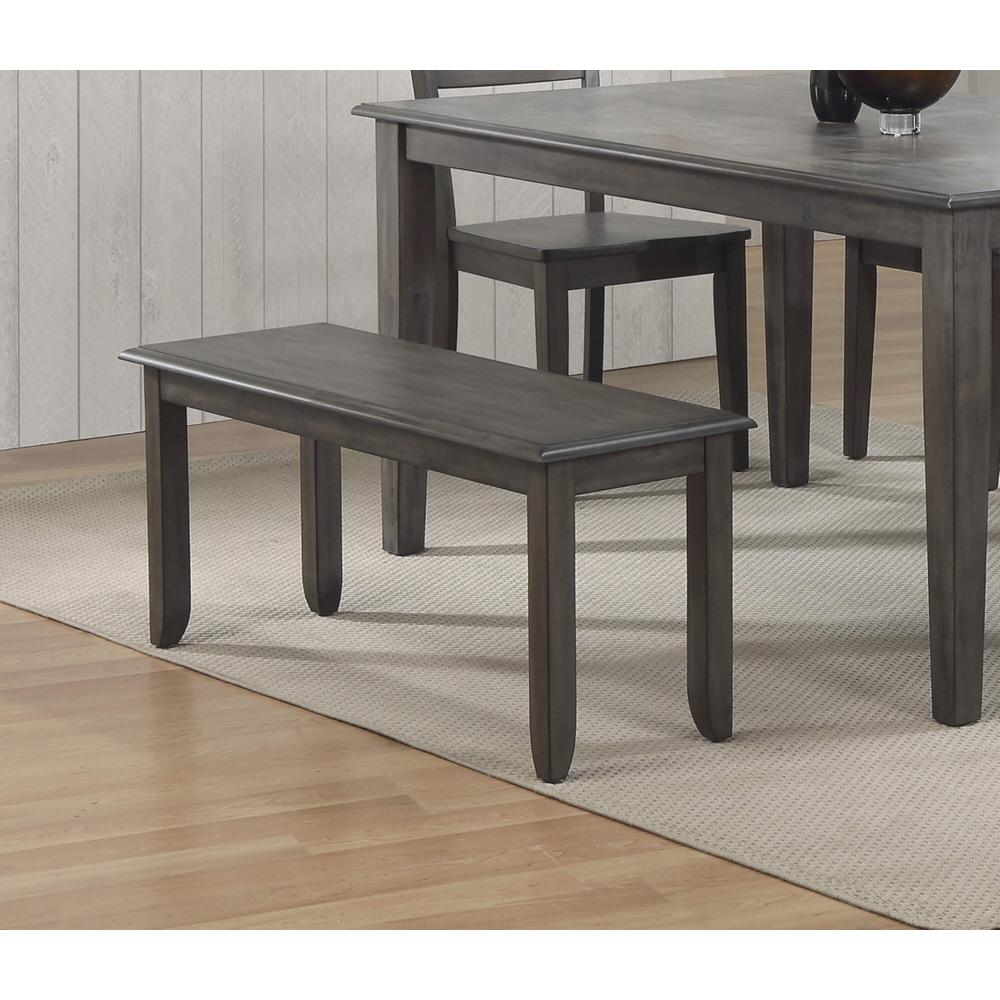 Shades of Gray Weathered Grey Dining Bench 18 in. X 42 in. X 14 in.. Picture 6