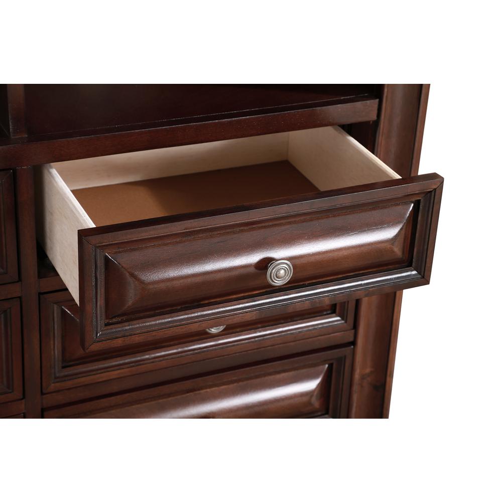 LaVita Cappuccino 6-Drawer Chest of Drawers (42 in. L X 17 in. W X 36 in. H). Picture 6