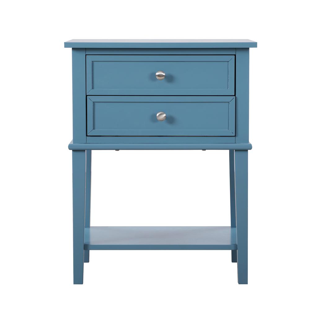 Newton 2-Drawer Teal Nightstand (28 in. H x 16 in. W x 22 in. D). Picture 1