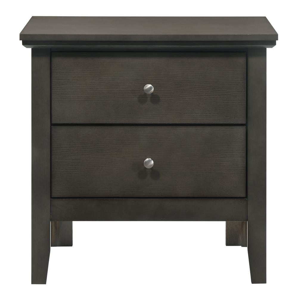 Primo 2-Drawer Gray Nightstand (24 in. H x 15.5 in. W x 19 in. D). Picture 1