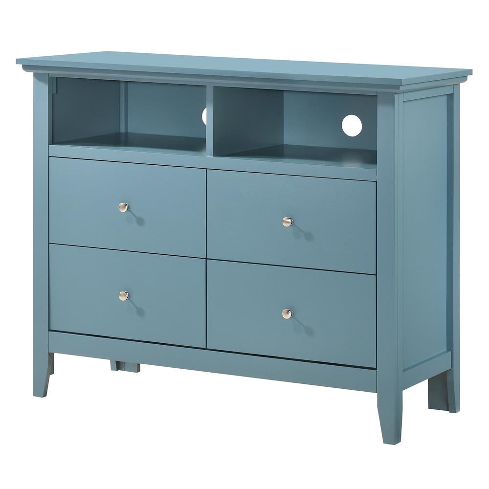 Hammond Teal 4 Drawer Chest of Drawers (42 in L. X 18 in W. X 36 in H.). Picture 1
