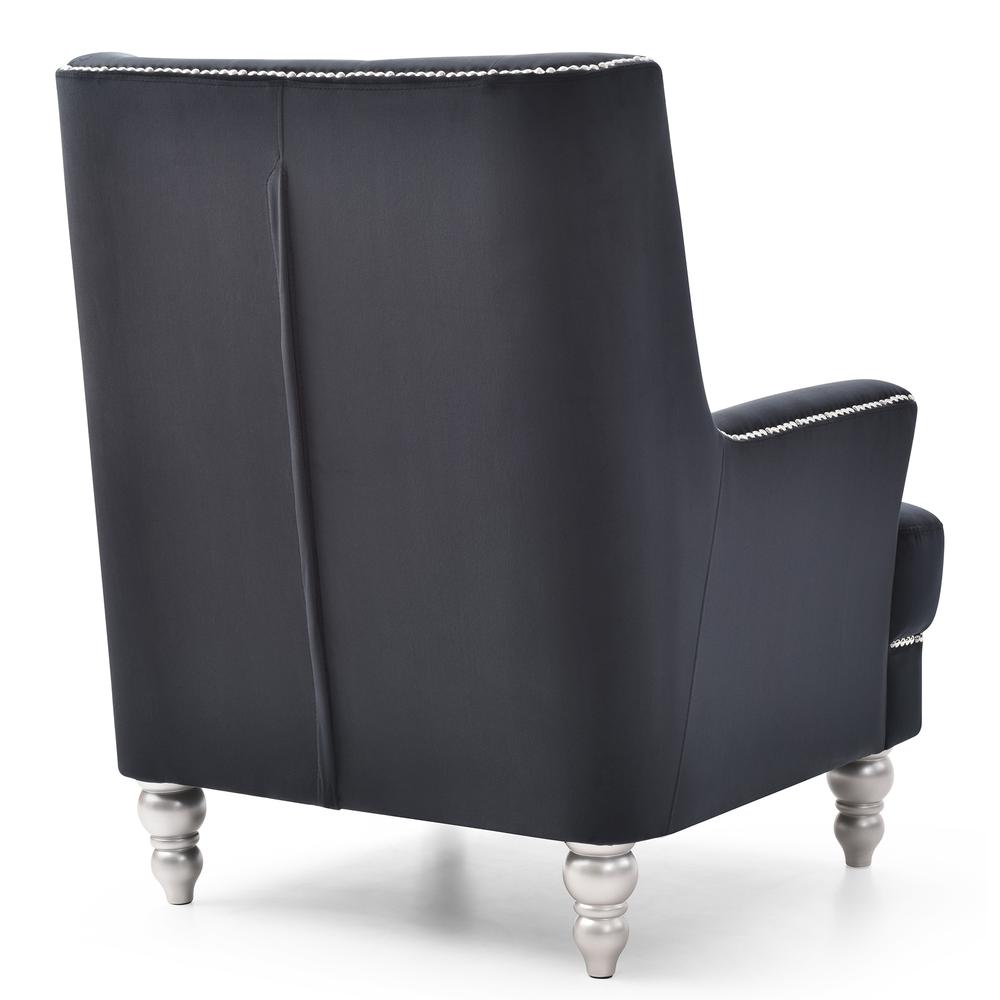 Pamona Black Upholstered Accent Chair. Picture 4