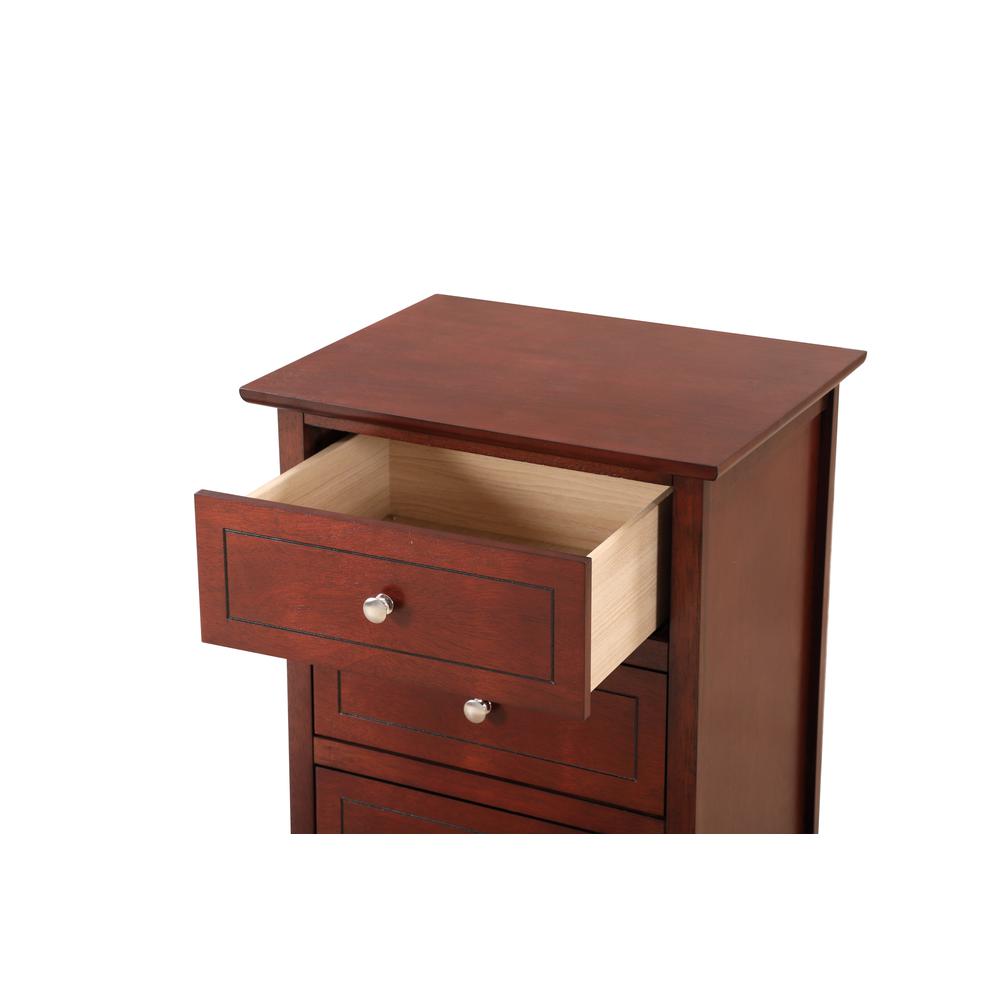 Daniel 3-Drawer Cherry Nightstand (25 in. H x 15 in. W x 19 in. D). Picture 3