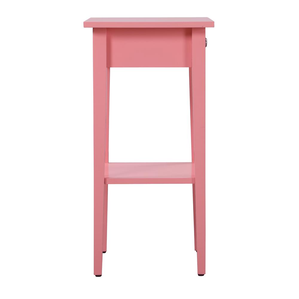 Dalton 1-Drawer Pink Nightstand (28 in. H x 14 in. W x 18 in. D). Picture 5