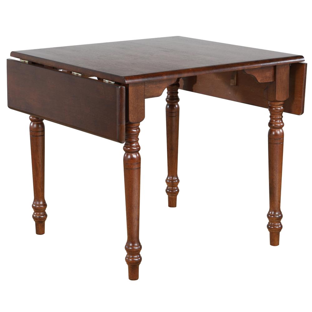Andrews 32 in. Rectangular Distressed Chestnut Extendable Drop Leaf Dining Table (Seats 4). Picture 3