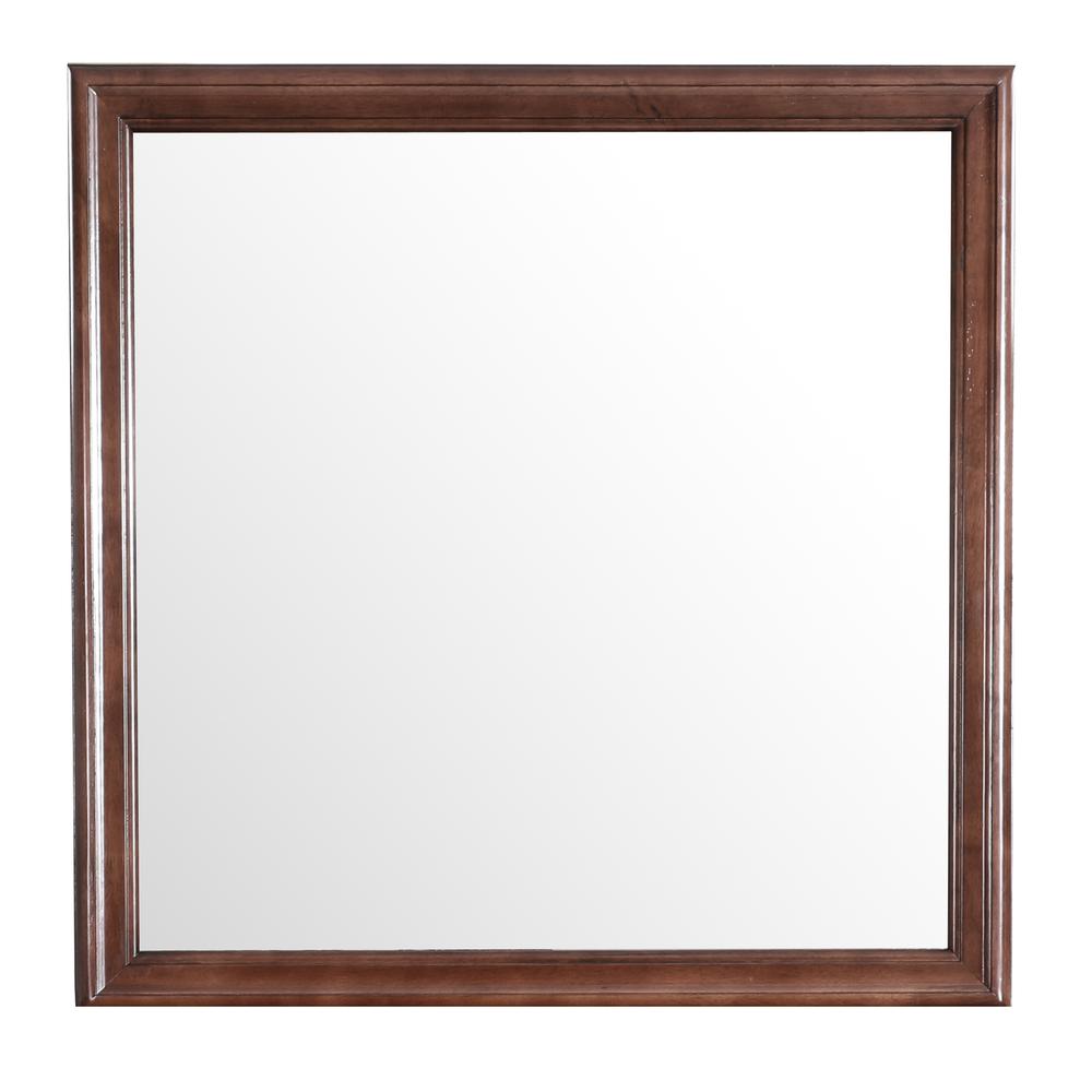 38 in. x 38 in. Classic Square Wood Framed Dresser Mirror, PF-G3125-M. Picture 1