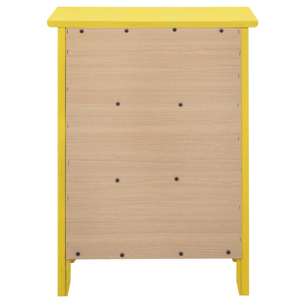 Daniel 3-Drawer Yellow Nightstand (25 in. H x 15 in. W x 19 in. D). Picture 4