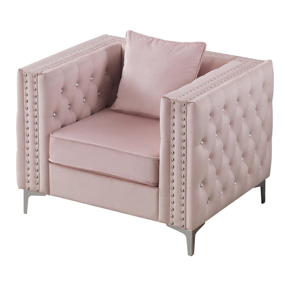 Paige Pink Accent Chair. Picture 2