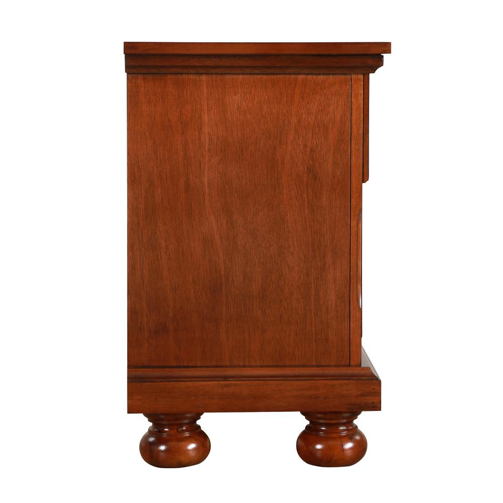 Meade 2-Drawer Cherry Nightstand (28 in. H x 18.5 in. W x 26 in. D). Picture 3